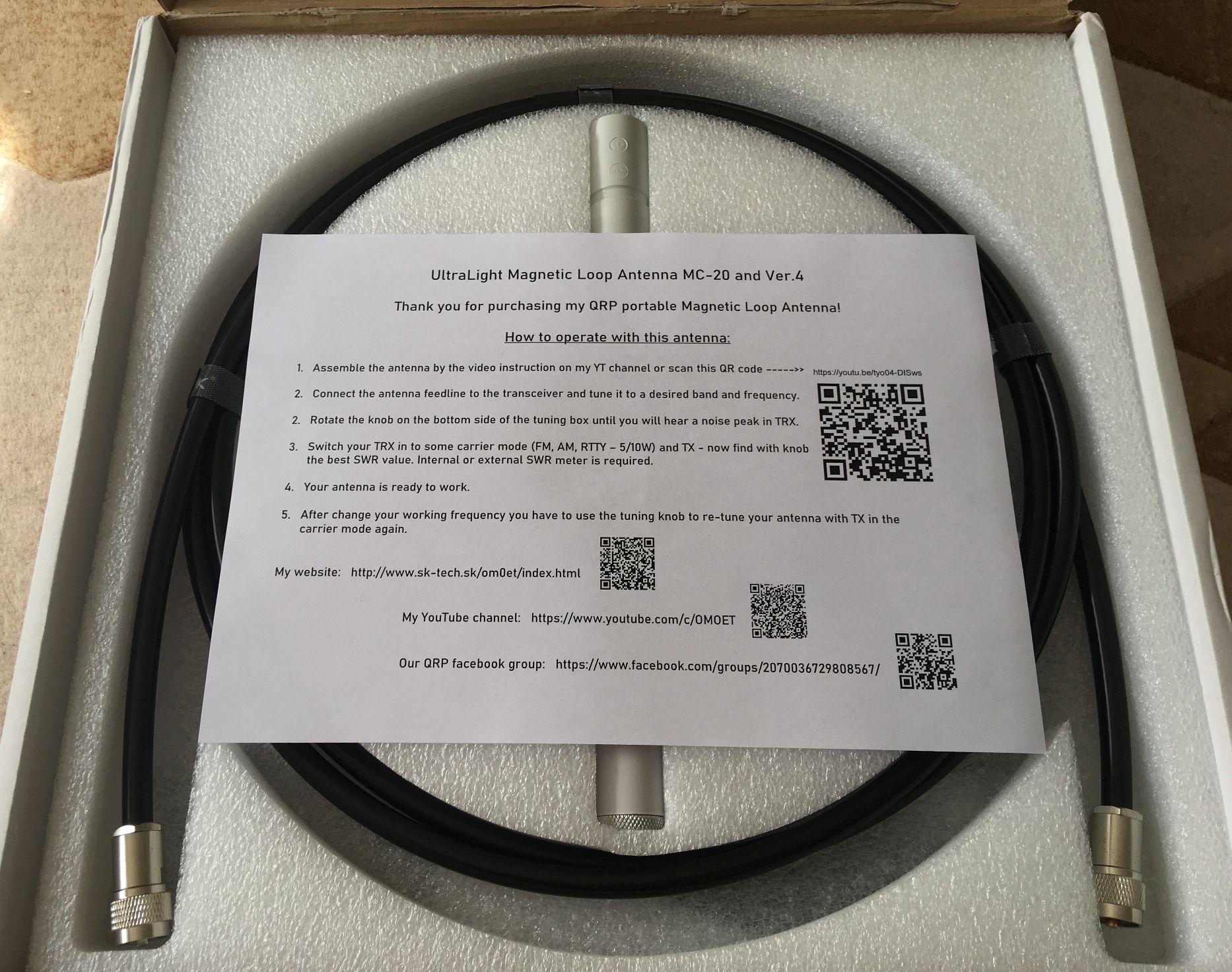 OM0ET QRP Magnetic Loop OM0ET QRP Magnetic Loop